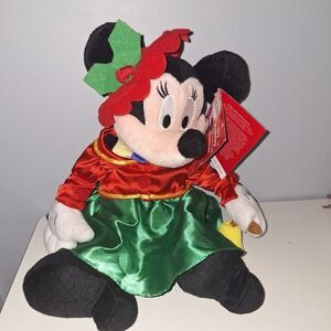NWT Disney Store Exclusive Minnie Mouse Musical Dancer 13' Plush 2002 Christmas